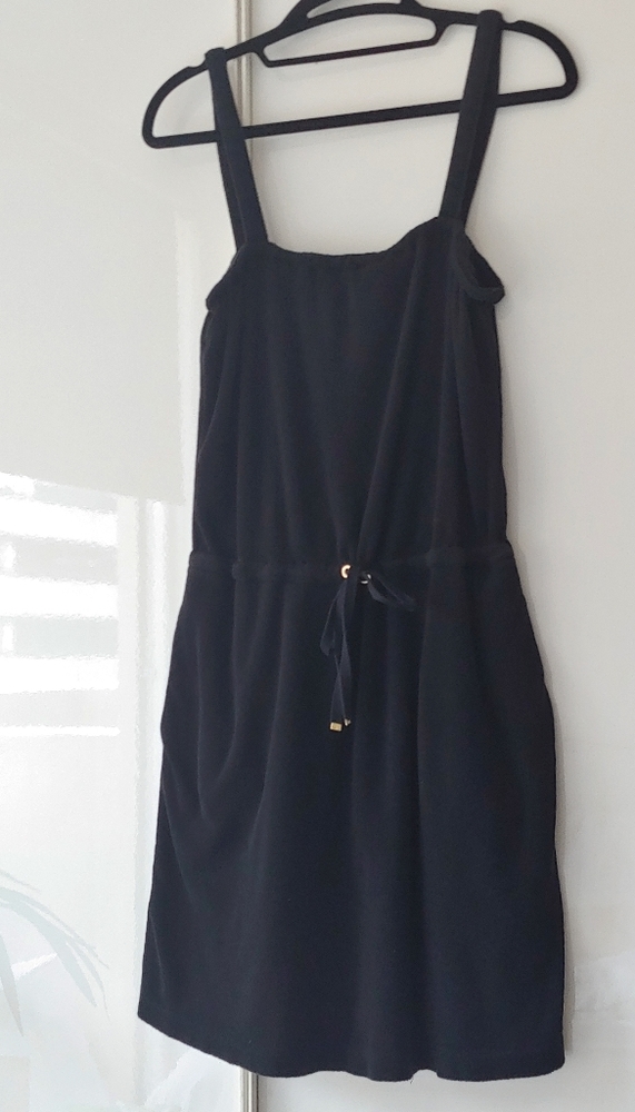 Black Juicy Couture Terry Cloth Romper Dress.